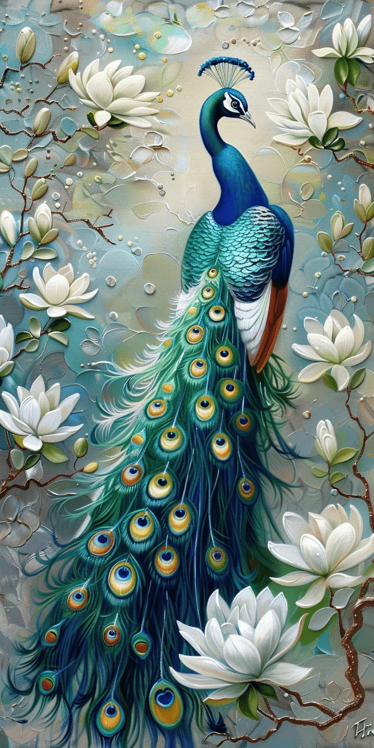 画材 Peacockesque Amazon.com: 5D Diamond Painting Peacock Diamond Art Kits for